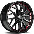 SV-C Black glossy red inner lip 7,5x17 5/112 ET40 CB66.5 60° - Alumiinivanteet - 320274 - 1