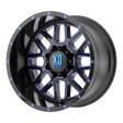 XD820 Satin Black Milled With Blue Clear Coat 10x20 5/127 ET-24 CB78,3 60° - Alumiinivanteet - 239464 - 1