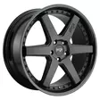 NC192 GLOSS BLACK MATTE BLACK 8,5x18 5/107,95 ET40 CB72,6 - Alumiinivanteet - 276984 - 1