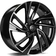 Monaco Black Front Polished 6,5x15 5/100 ET38 CB57.1 60° - Alumiinivanteet - 363474 - 1