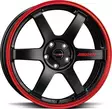 BORBET DB8GT2 Black Matt Rim Red 8,5x18 5/114,3 ET40 CB72.5 60° - Alumiinivanteet - 355704 - 1