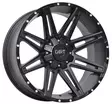 D88 Flatblack milled rivets 8,5x20 5/112/120 ET45 CB74.1 60° - Alumiinivanteet - 341564 - 1