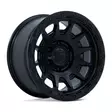 FC884 FORTRESS MATTE BLACK W/ GLOSS BLACK LIP 9x18 6/135 ET20 CB87.1 60° - Alumiinivanteet - 358304 - 1