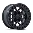 KM553 TORX MATTE BLACK W/ GLOSS BLACK LIP 8,5x17 6/139,7 ET0 CB106.1 60° - Alumiinivanteet - 358374 - 1
