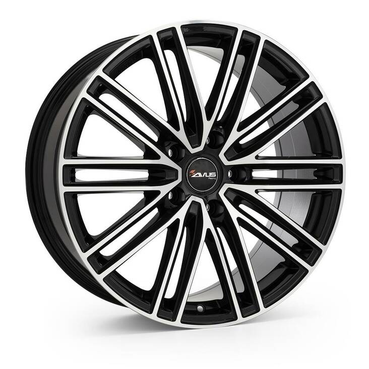 AVUS AC-M08 Black Polished 10x22 5/112 ET19 CB66,6 R14 - Alumiinivanteet - 279554 - 1