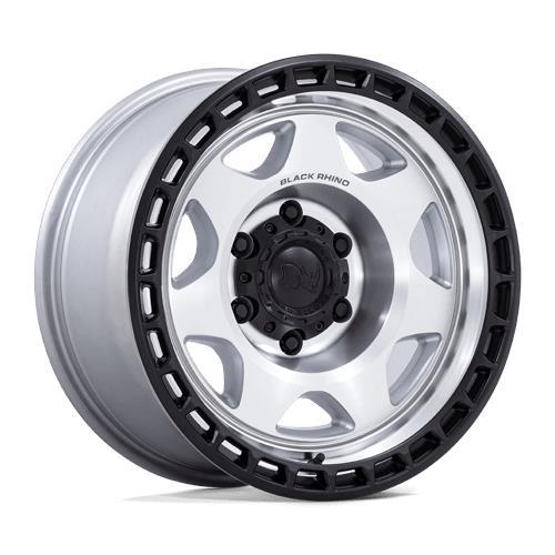 BR018 VOYAGER SILVER MACHINED W/ M-BLACK LIP 8,5x17 6/139,7 ET-10 CB106,1 60° - Alumiinivanteet - 336804 - 1