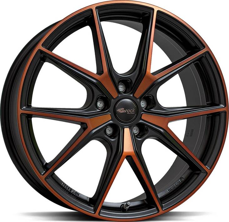 BROCK B40 Black Orange Matt 8x19 5/112 ET49 CB57.1 R13 - Alumiinivanteet - 286434 - 1