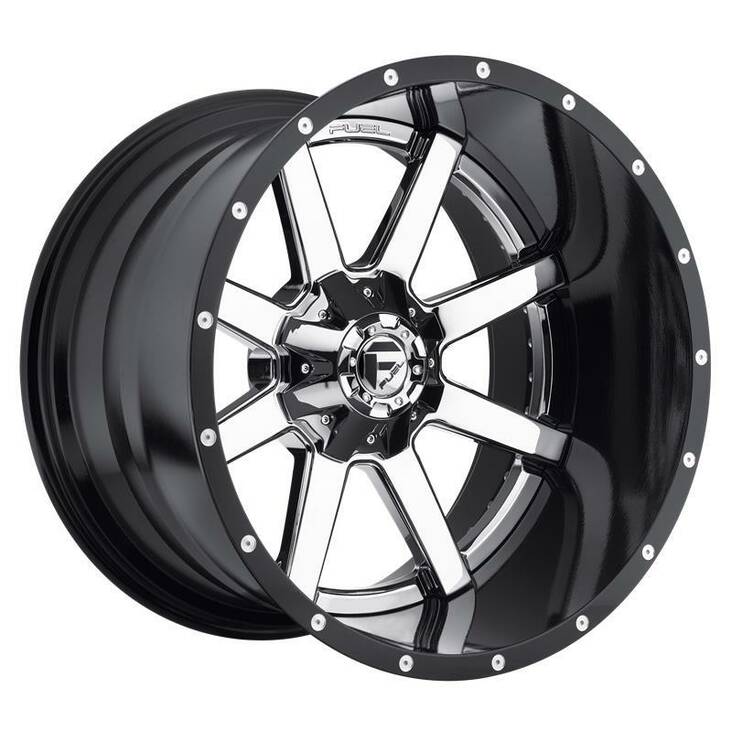 D260 MAVERICK CHROME PLATED GLOSS BLACK LIP 12x20 5/139,7/150 ET-44 CB110,1 60° - Alumiinivanteet - 300294 - 1