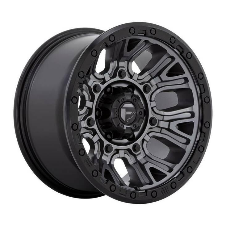 D825 TRACTION MATTE GUNMETAL W/ BLACK RING 9x20 6/135 ET1 CB87.1 60° - Alumiinivanteet - 326514 - 1