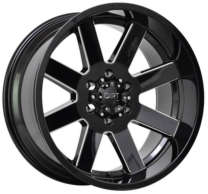 D98 Glossblack milled 10x20 6/139,7 ET-18 CB106.1 60° - Alumiinivanteet - 273594 - 1