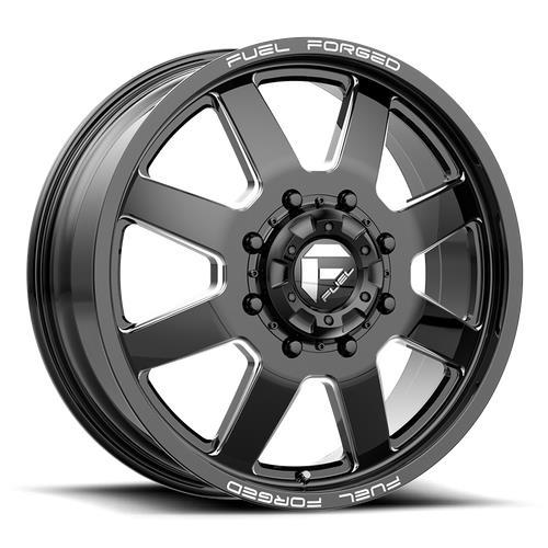 DE09 FF09D MATTE BLACK MILLED 8,25x24 10/225 ET105 CB170,1 60° - Alumiinivanteet - 298864 - 1