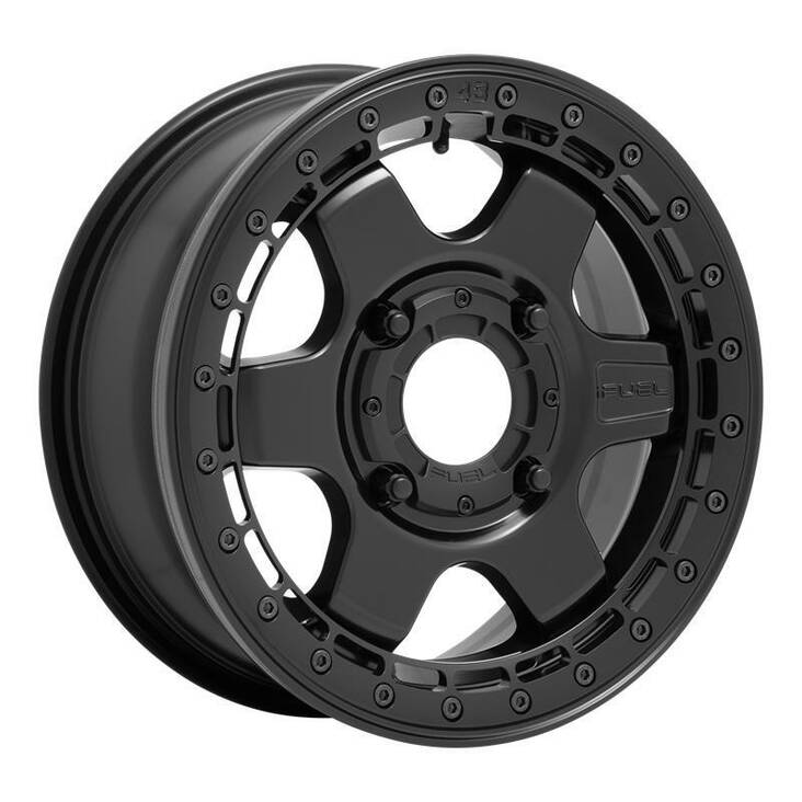FV922 Matte Black With Black Ring 6x15 4/137 ET38 CB110,2 60° - Alumiinivanteet - 279614 - 1