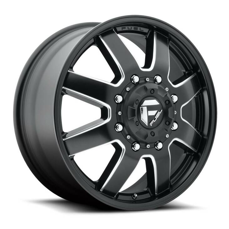 Fuel Maverick D538 Black/Milled (dually front) 8,25x22 8/170 ET105 CB125,1 60° - Alumiinivanteet - 298834 - 1