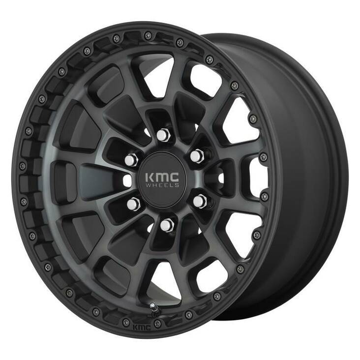 KM718 Satin Black With Gray Tint 8,5x17 6/135 ET0 CB87,1 60° - Alumiinivanteet - 267914 - 1
