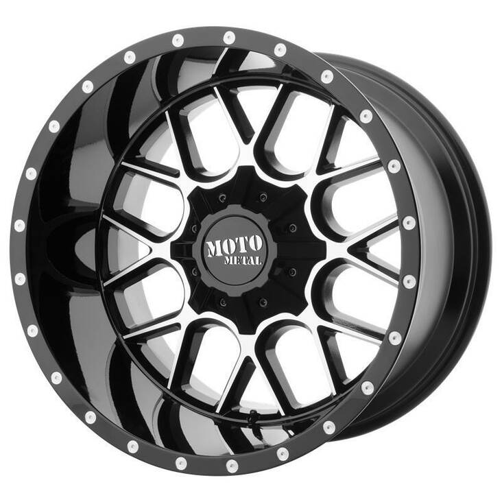MO986 Gloss Black Machined 12x20 5/127/139,7 ET-44 CB78,3 60° - Alumiinivanteet - 237004 - 1