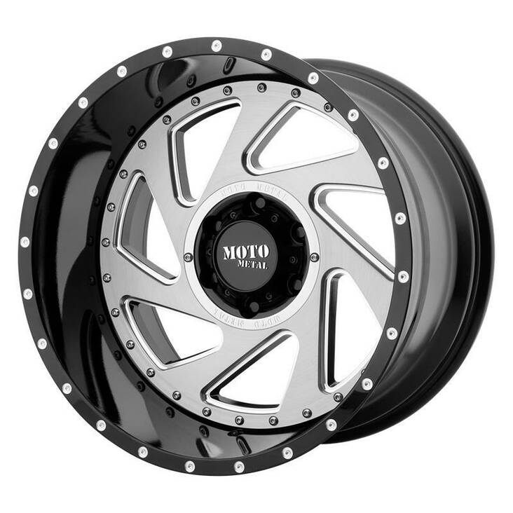 MO989 Gloss Black Milled Brushed Inserts 12x20 5/127 ET-44 CB71,5 60° - Alumiinivanteet - 237474 - 1