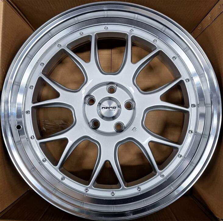 Nano 5356 Silver Machined 10,5x20 5/112 ET35 CB66,6 60° - Alumiinivanteet - 316604 - 1