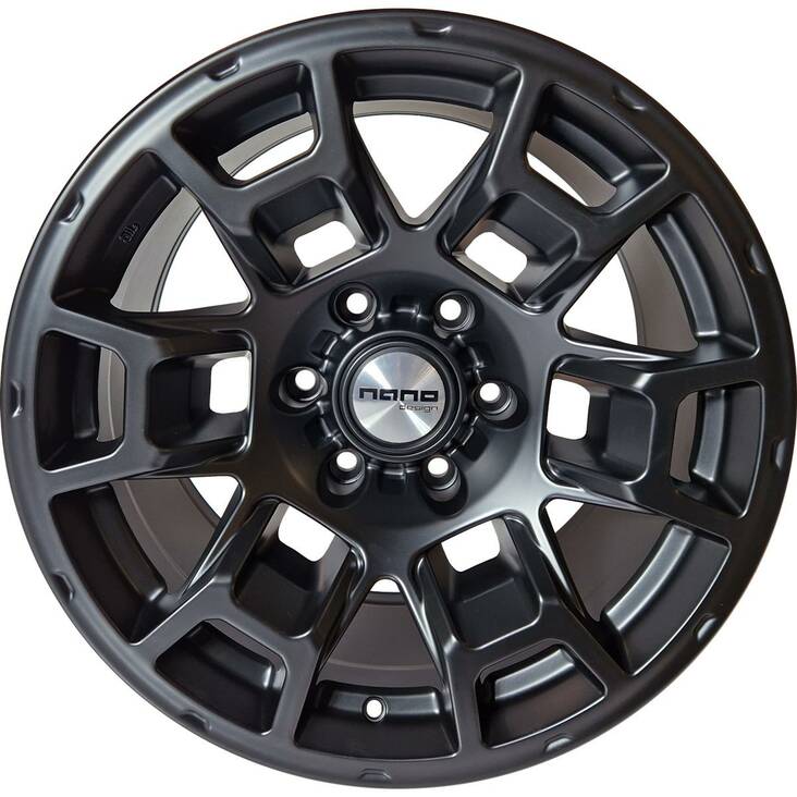 Nano 5914 Full Matt Black 8,5x17 6/139,7 ET-10 CB110,0 60° - Alumiinivanteet - 316574 - 1