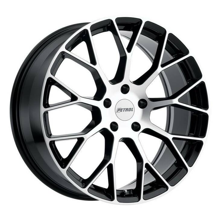 P2B GLOSS BLACK W/ MACHINED FACE 7x16 5/114,3 ET40 CB72,1 60° - Alumiinivanteet - 333284 - 1