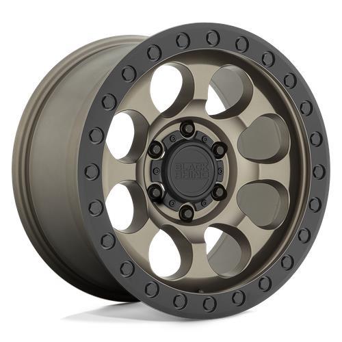 RIOT MATTE BRONZE W/ BLACK RING & BOLTS 8,5x17 5/127 ET-38 CB71,5 60° - Alumiinivanteet - 281334 - 1