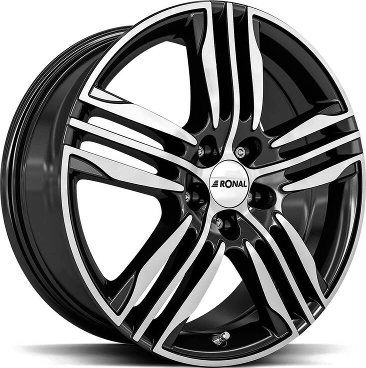 RONAL R57 Black Front Cut 7,5x18 5/108 ET40 CB76,0 60° - Alumiinivanteet - 335614 - 1