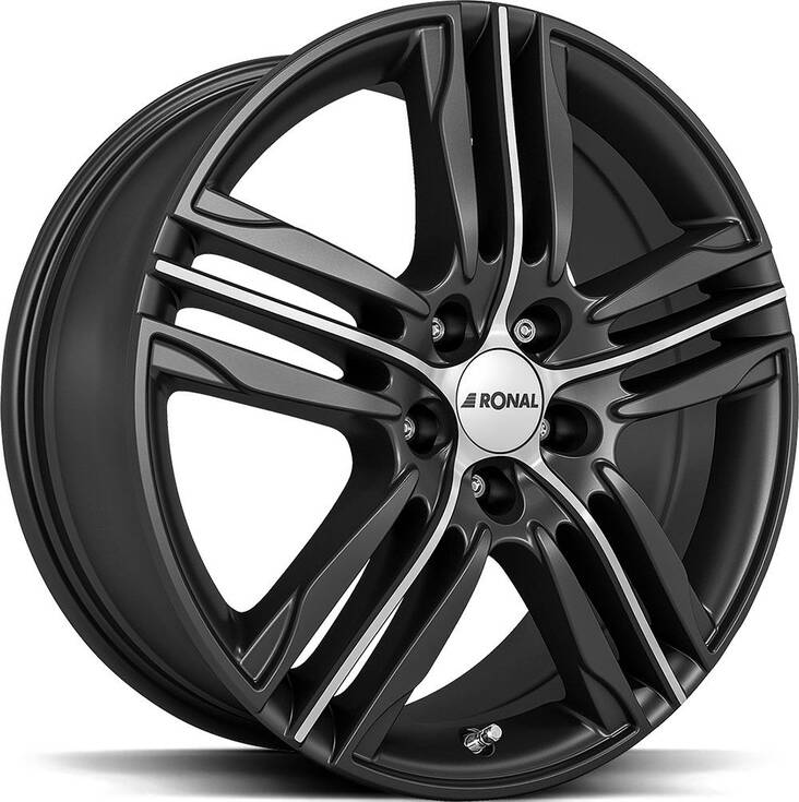 RONAL R57 Matt Black Front Cut 7,5x18 5/114,3 ET50 CB82,0 60° - Alumiinivanteet - 335634 - 1