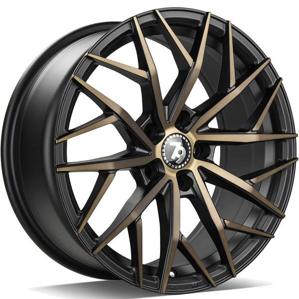 SV-C Black Glossy Gold Front 8x18 5/120 ET33 CB72.6 60° - Alumiinivanteet - 323994 - 1