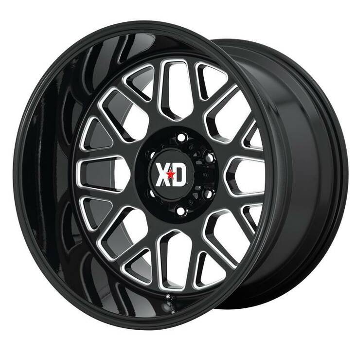 XD849 Gloss Black Milled 9x20 6/139,7 ET0 CB106,1 60° - Alumiinivanteet - 243864 - 1