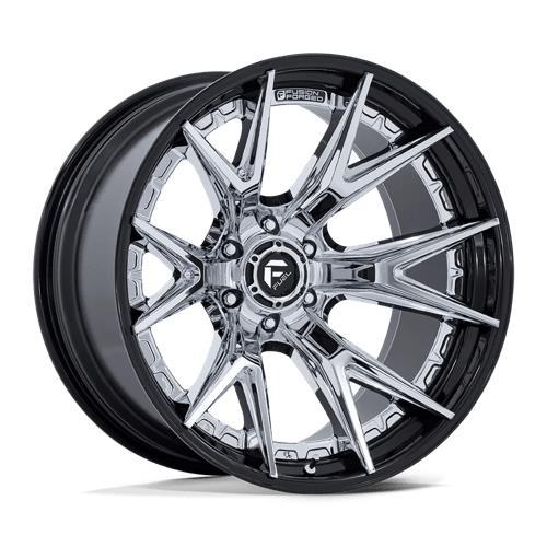 FC402 CATALYST CHROME W/ GLOSS BLACK LIP 10x22 8x180 ET-18 CB124.2 60° 1678 kg - Alumiinivanteet - 341634 - 1