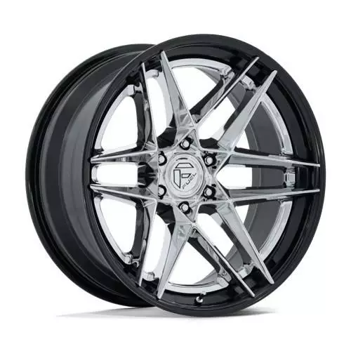 FC408 FLIGHT CHROME W/ GLOSS BLACK LIP 9,5x22 6/135 ET20 CB87.1 60° - Alumiinivanteet - 374374 - 1