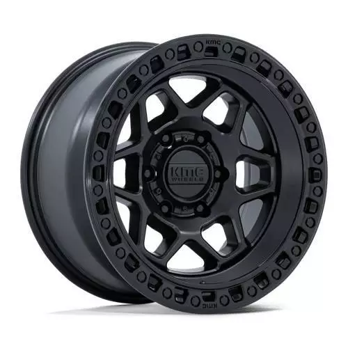 KM553 TORX MATTE BLACK W/ GLOSS BLACK LIP 9x17 5/127 ET-12 CB71.5 60° - Alumiinivanteet - 359744 - 1
