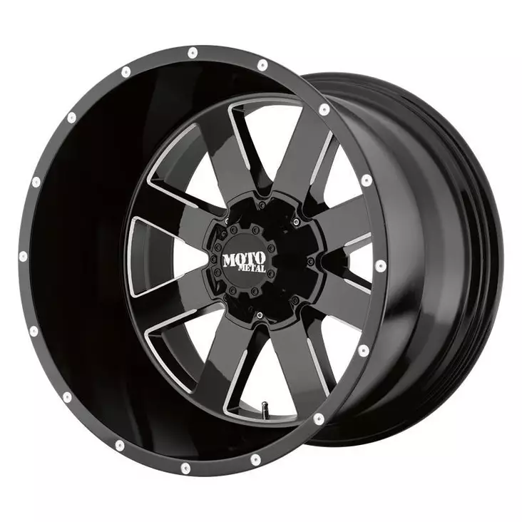 MO962 Gloss Black Milled 9x18 5/127/139,7 ET0 CB78,3 60° - Alumiinivanteet - 239194 - 1