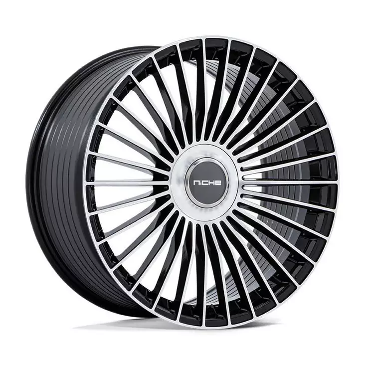 NC282 SERENE GLOSS BLACK W/ MACHINED FACE 10x22 5/112/120 ET35 CB74.1 60° - Alumiinivanteet - 344344 - 1