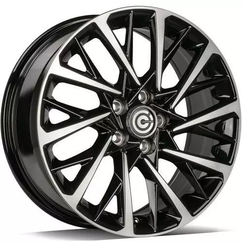 SPACE Black Front Polished 7,5x17 5/114,3 ET45 CB73,1 60° - Alumiinivanteet - 348494 - 1