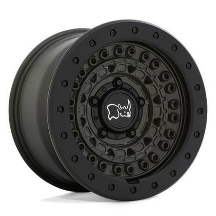 BARRICADE OLIVE DAB GREEN W/ BLACK ROCK GUARD 8,5x17 6/139,7 ET-18 CB112.1 60° - Alumiinivanteet - 294405 - 1