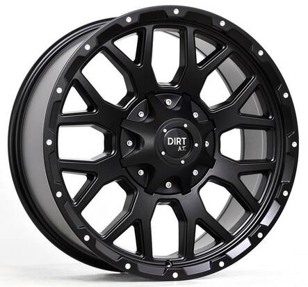D357 Flatblack milled rivets 9x20 8/170 ET18 CB125.1 60° - Alumiinivanteet - 295695 - 1