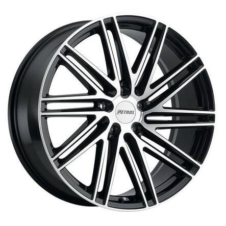 P1C GLOSS BLACK W/ MACHINED FACE 8x19 5/108 ET40 CB72.1 60° - Alumiinivanteet - 331775 - 1