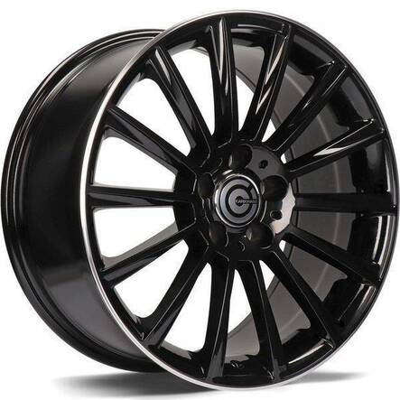 Performance Black Glossy Lip Polished 9,5x20 5/112 ET45 CB66.5 60° - Alumiinivanteet - 320155 - 1