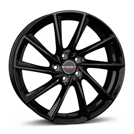 BORBET VTX Black Gloss 8x18 5/108 ET45 CB72.6 60° - Alumiinivanteet - 340385 - 1