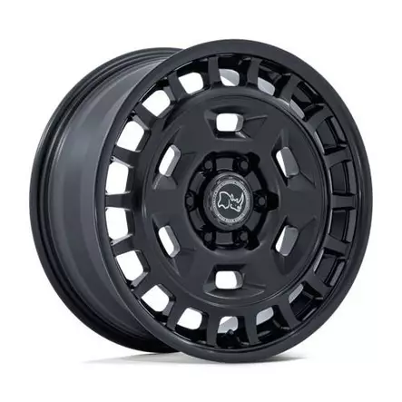 BR405 ROVER MATTE BLACK W/ GLOSS BLACK LIP 8x17 6/139,7 ET32 CB106.1 60° - Alumiinivanteet - 371195 - 1
