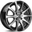 GTR SPORTS 4 Black Front Polished 6,5x15 5/98/100 ET35 CB73,1 60° - Alumiinivanteet - 336275 - 1