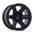 KM551 OUTRUN MATTE BLACK W/ GLOSS BLACK LIP 9x18 5/127 ET18 CB71,5 60° - Alumiinivanteet - 331705 - 1