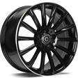 Performance Black Glossy Lip Polished 9,5x20 5/112 ET45 CB66.5 60° - Alumiinivanteet - 320155 - 1