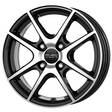 Split Black front polished 7,5x18 5/112 ET51 CB66,5 60° - Alumiinivanteet - 334015 - 2
