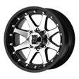 XD798 Matte Black Machined 9x18 8/180 ET18 CB124,2 60° - Alumiinivanteet - 240535 - 1