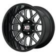 XD849 Gloss Black Milled 9x20 6/135 ET0 CB87,1 60° - Alumiinivanteet - 243895 - 1