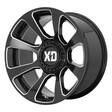 XD854 Gloss Black Milled 9x20 5/139,7/150 ET0 CB110,1 60° - Alumiinivanteet - 268245 - 1