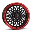 BORBET B black rim red 7x17 4/100 ET38 CB64.0 60° - Alumiinivanteet - 339285 - 1