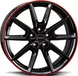 BORBET LX19 Black Gloss Rim Red 8x19 5/114,3 ET50 CB72.5 60° - Alumiinivanteet - 355775 - 1