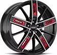 RONAL R67 Red Left Jet Black Front Cut 8x18 5/114,3 ET50 CB82,0 60° - Alumiinivanteet - 345505 - 1